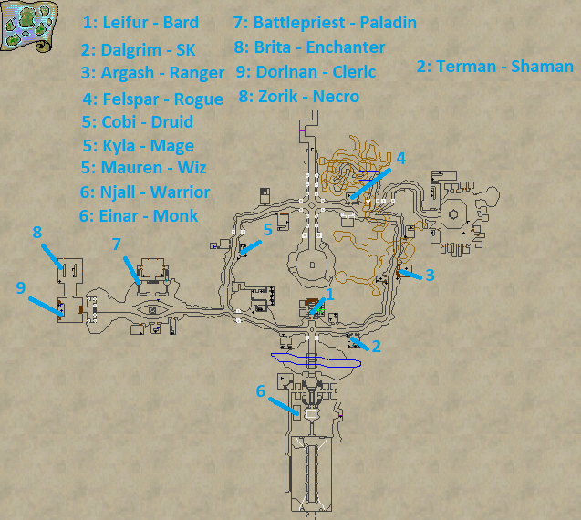 Thurgadin Class Armor NPCs Map Locations